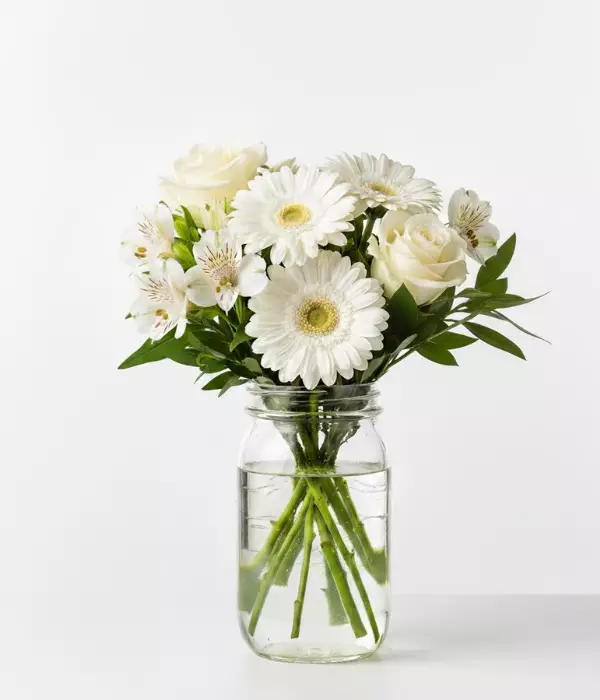 Classic Whites In Mason Jar