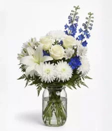 name: Beautiful in Blue in Mason Jar