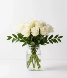 name: Dozen Long Stemmed White Roses