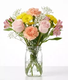 name: Get Well Garden Bouquet in Mason Jar