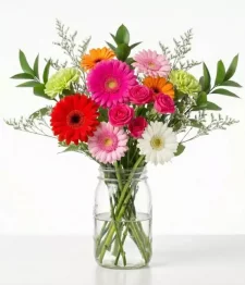 name: The Sunday Market Bouquet in Mason Jar